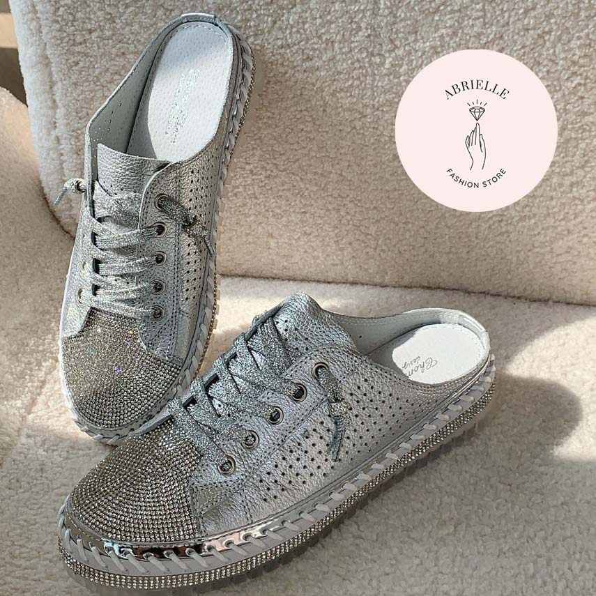 (S-013) Abrielle アブリエル 韓国 靴　レディース　レザー　厚底スニーカー オープン　スリップオン　 シューズ　4 CM ［３タイプ］