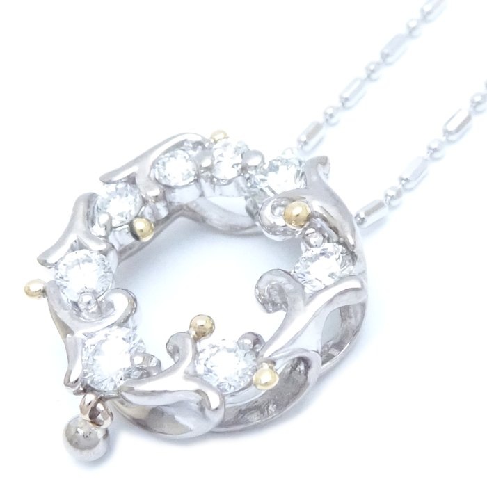 ダイヤモンド ネックレス リースモチーフ ダイヤモンド0.64ct ダイヤモンド ネックレス リースモチーフ ダイヤモンド0.64ct