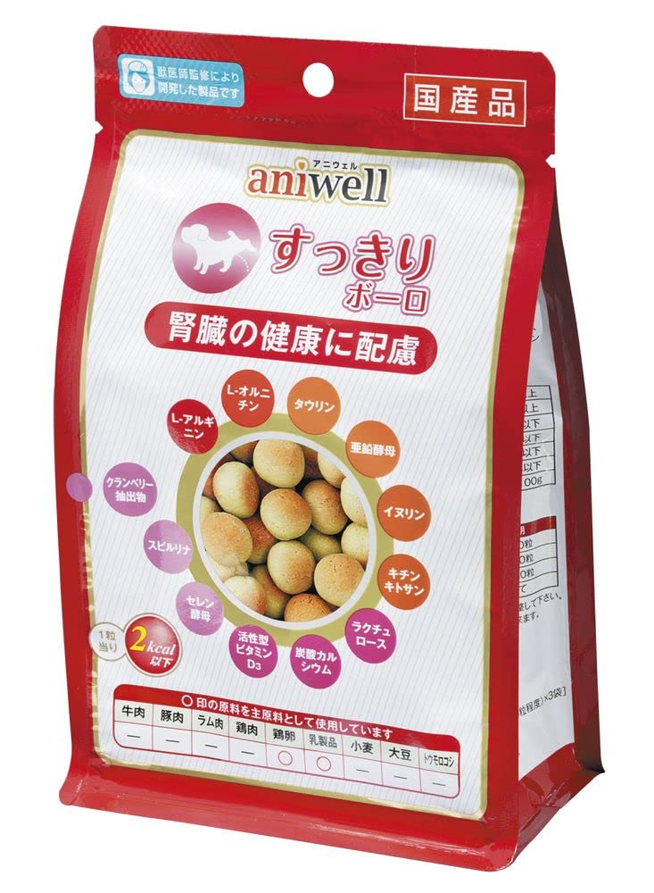 【全国送料無料】 （まとめ買い）デビフペット アニウェル aniwell すっきりボーロ 60g 犬用おやつ 【×8】