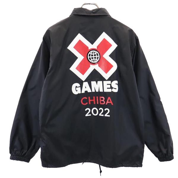 未使用 バックプリント 長袖 コーチジャケット M ブラック メンズ