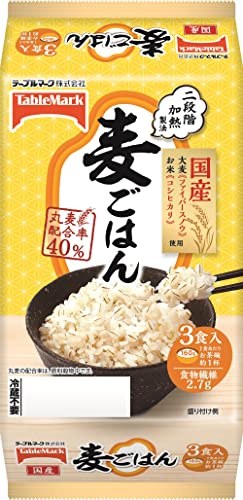テーブルマーク 麦ごはん 国産コシヒカリ使用 3食 (160g×3個)×8個入