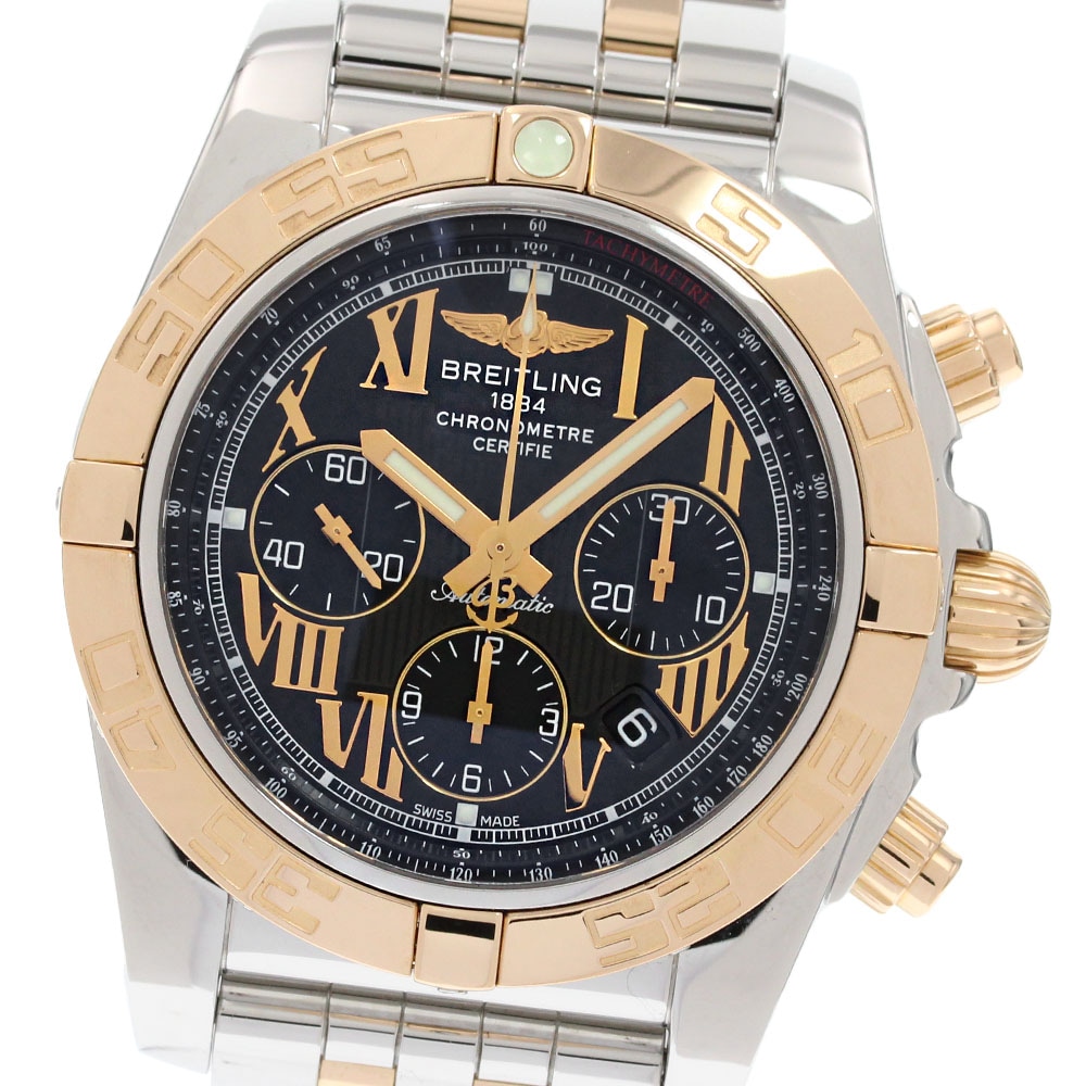 ブライトリング BREITLING CB0110 クロノマット44 K18PGコンビ 自動巻き メンズ 良品 保証書付き_860314【中古】