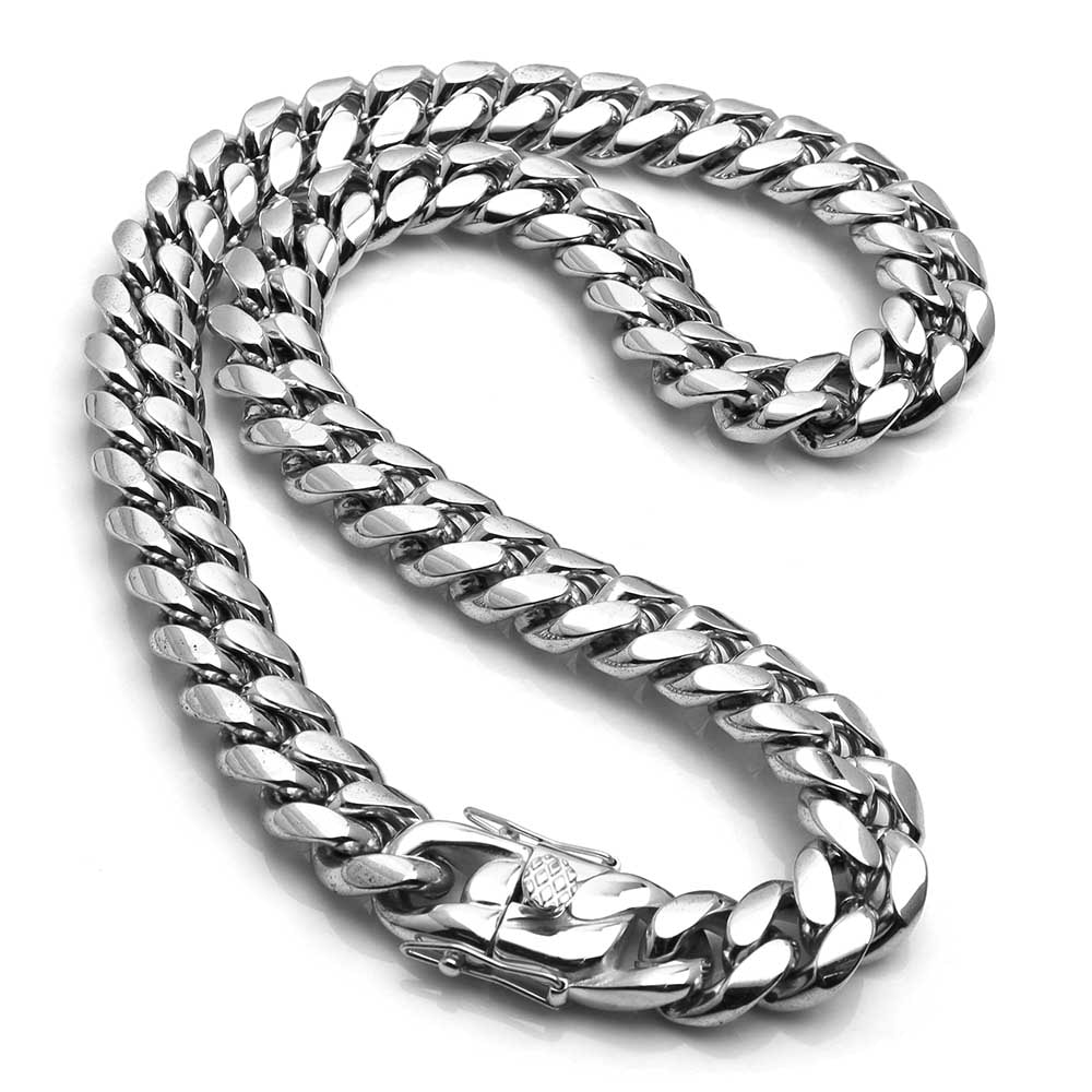 316L 銀 喜平ネックレス 14mm [n243-14mm]