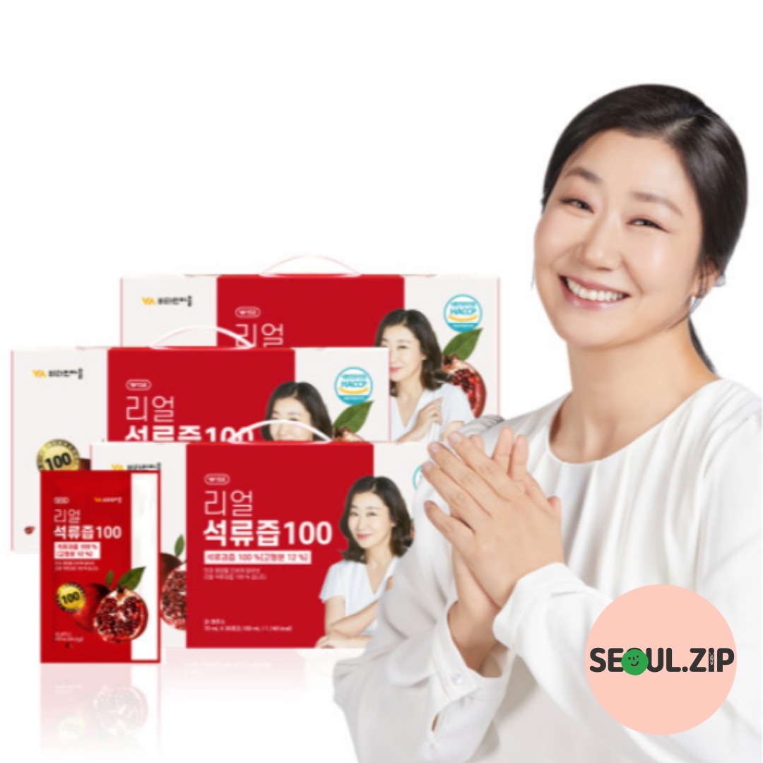 [1+1, 2+1] 韓国人気ビタミン村ポエムグラネートジュース100% / ビタミン村 リアルザクロ汁100ザクロ果汁100%ザクロジュース30包x3箱