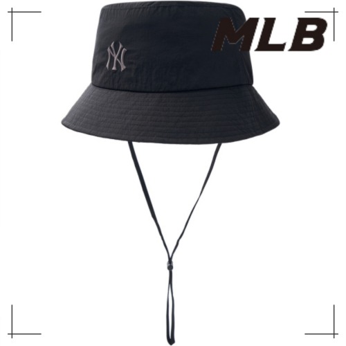 MLB公式正規品 バケットハット Goffcore Lightweight Nylon Safari Bucket Hat NY (Black)