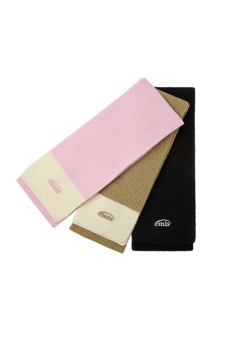 【EMIS】 WOOL KNIT MUFFLER : 3COLORS