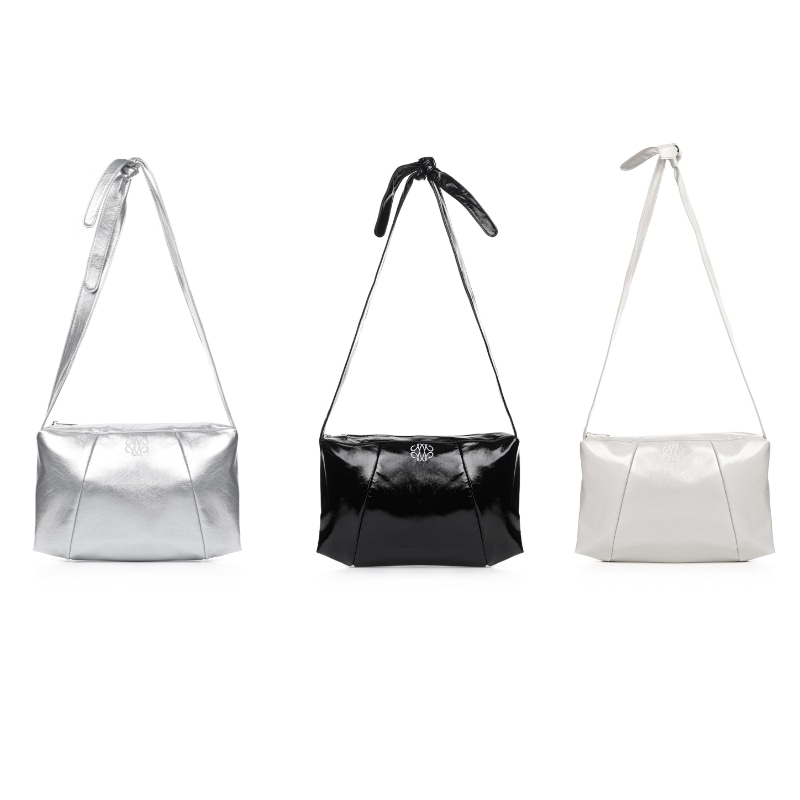 NICOLE GLOSSY SQUARE SHOULDER BAG