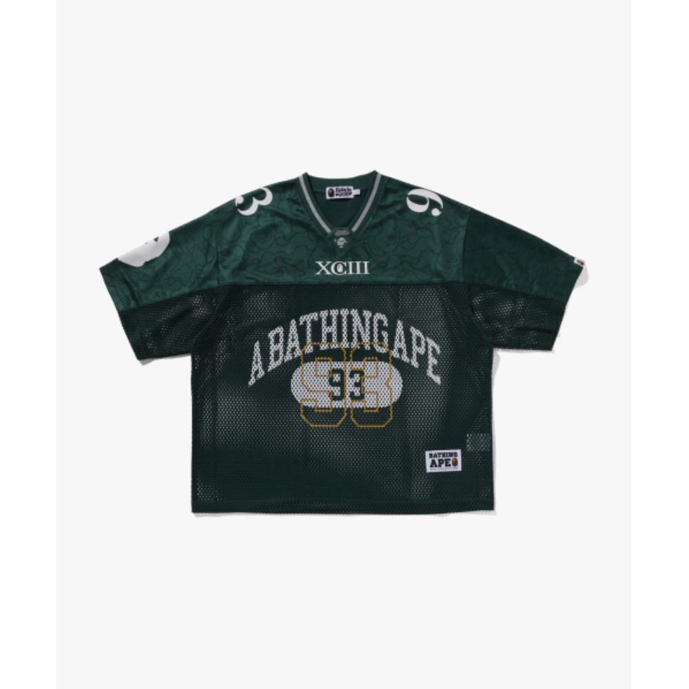 BAPE Line Camo Multi Logo Relaxed Fit Football Jersey M