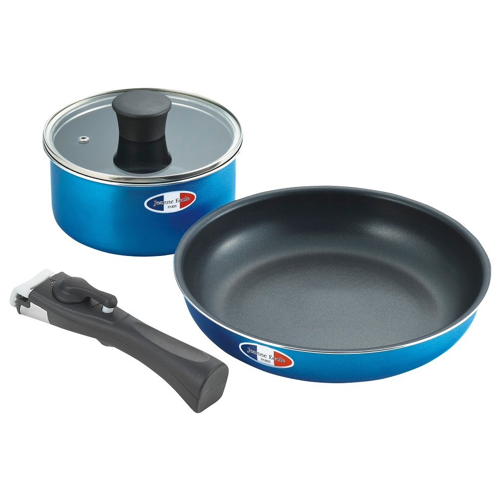 ジャンヌ・エコール 着脱ハンドル鍋2点セット JE-121R 160-C059 着脱 多機能鍋 IH対応ラッピング無料 のし無料 ギフト セット A41