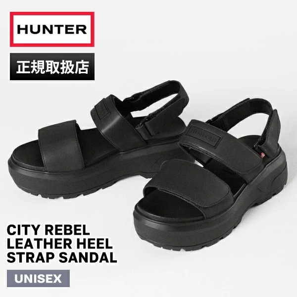 サンダル レディース CITY REBEL LEATHER HEEL STRAPブラック UFD3110LEA ブランド [正規取扱店]