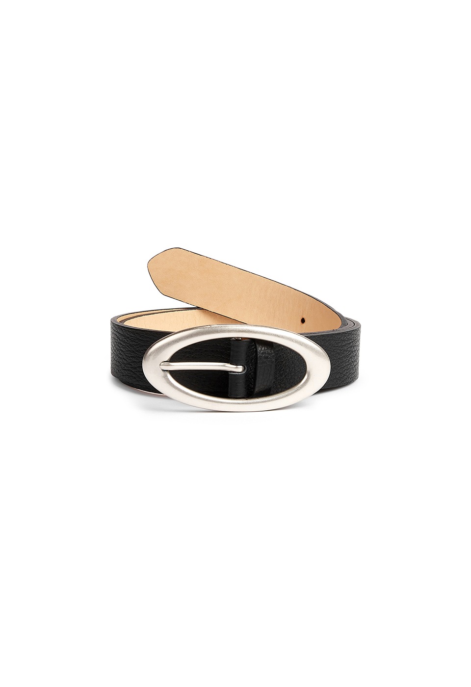 小物 OPEN Yy OVAL BUCKLE BELT : IVORY OPEN YY
