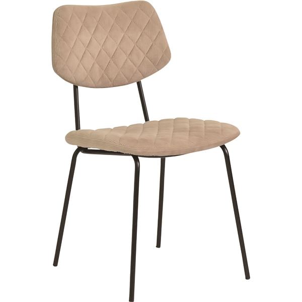 ダイニングチェア パーソナルチェア 約幅44cm 2脚組 ベージュ ファブリック スチール製 脚付き 組立品 リビング