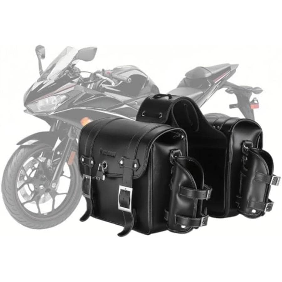 バイク サイドバッグ 防水 サイドバックバイク用サイドバッグ レトロ ダブルサイドバッグ 大容量8+8L 左右セット 本革収納バッグ サイドバッグ 大容量レザー収納