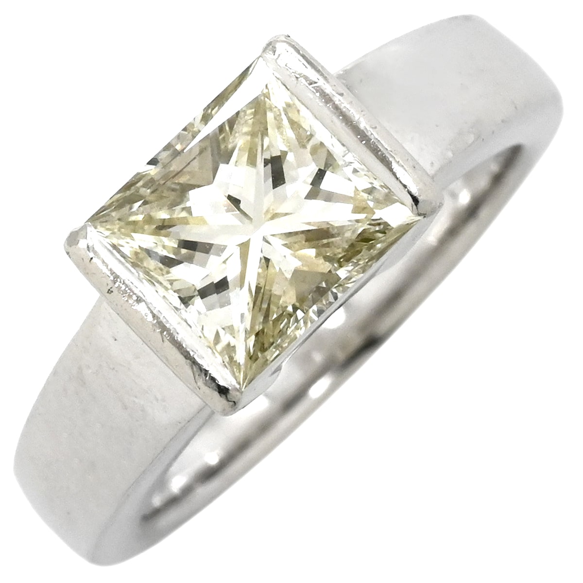 TASAKI TASAKI リング 指輪 ダイヤモンドリング Pt900 ダイヤモンド プラチナシルバー プリンセスカット 13号【中古】