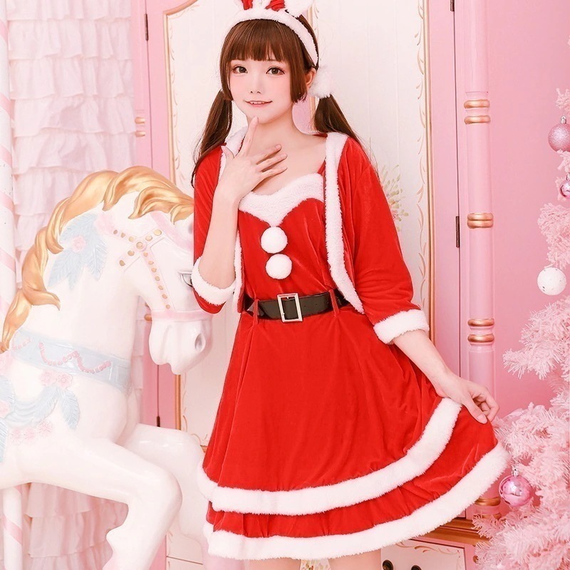 クリスマス 衣装 バニーガール バニー耳 クリスマス 衣装サンタクロース 衣装舞台 ワンピース
