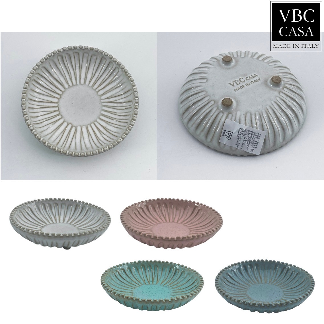 [VBC CASA] Fondaco striped footed plate 4色 おかず皿 セット商品 韓国人気 家の贈り物 誕生日プレゼント キッチン用品 陶器 高級インテリ 5,130円