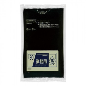 ジャパックス スタンダードポリ袋90L 黒 10枚x30冊 P-92