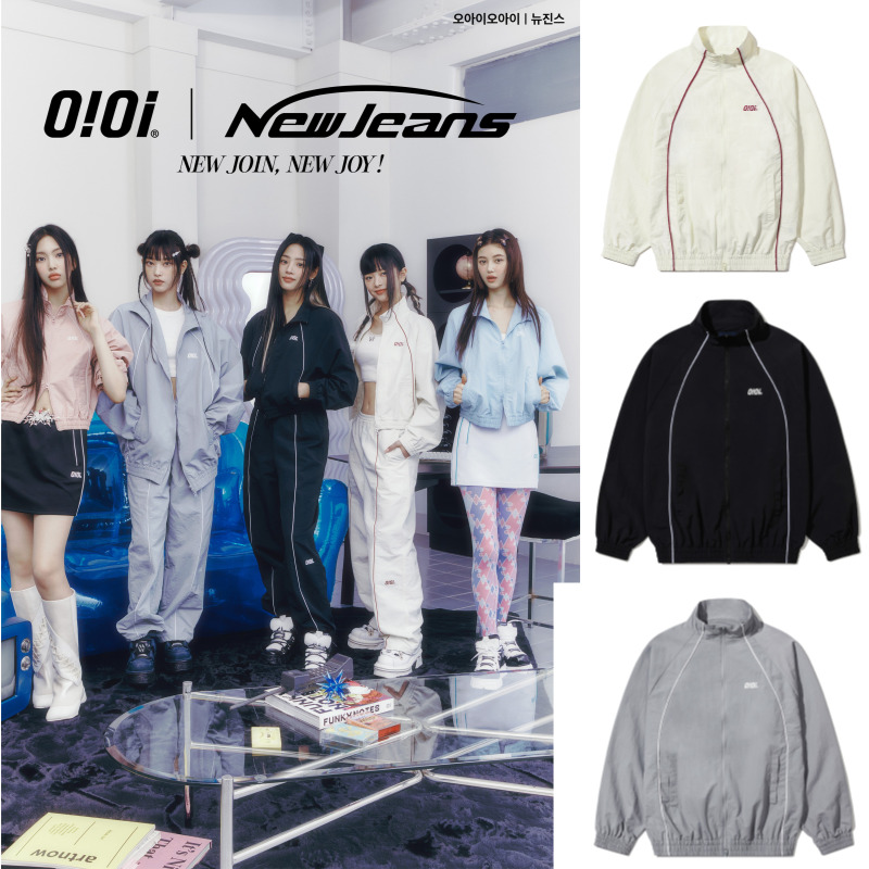 【NewJeans O!Oi】オーアイオーアイジャンパーVERTICAL PIPING WIND BREAKER