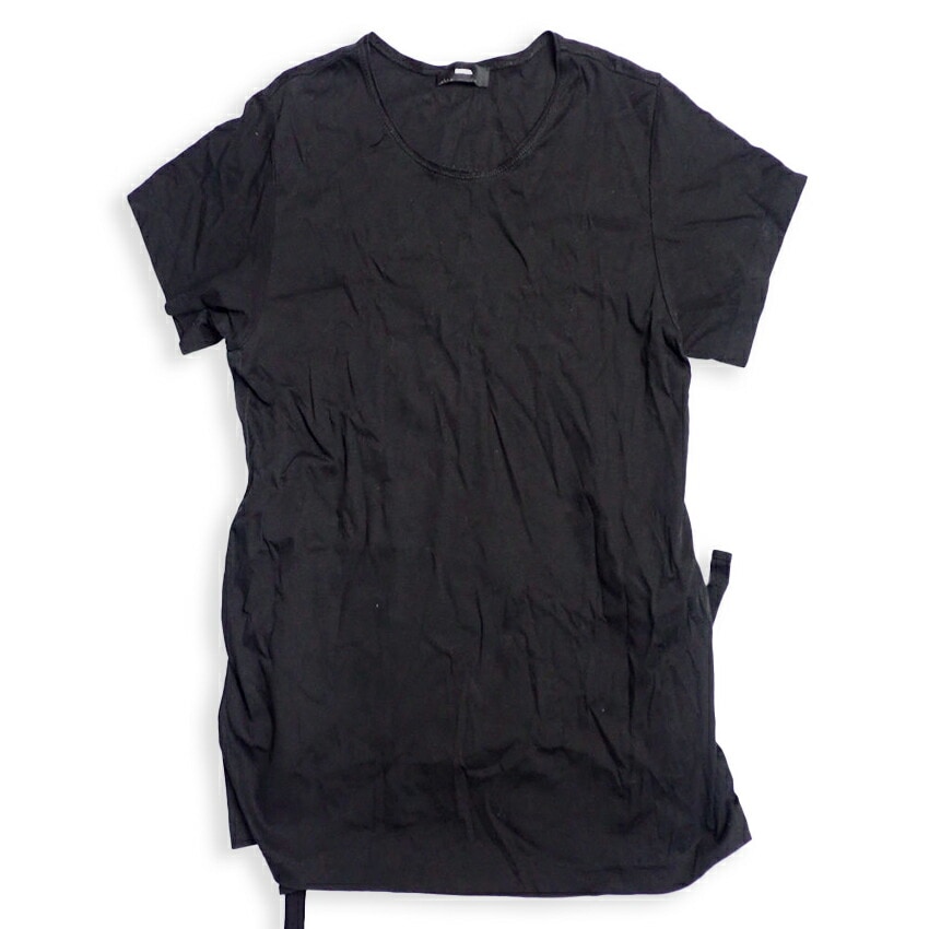 【中古】DIESEL/ディーゼル ブラック スリット Tシャツ/カットソー[b43-36］