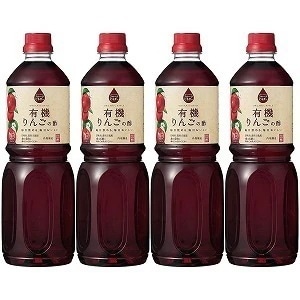フルーツビネガー 有機りんごの酢 1L4本セット