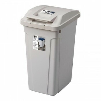 アスベル　ハンドル付分別ペール　45L　ライトグレー　KPC9501