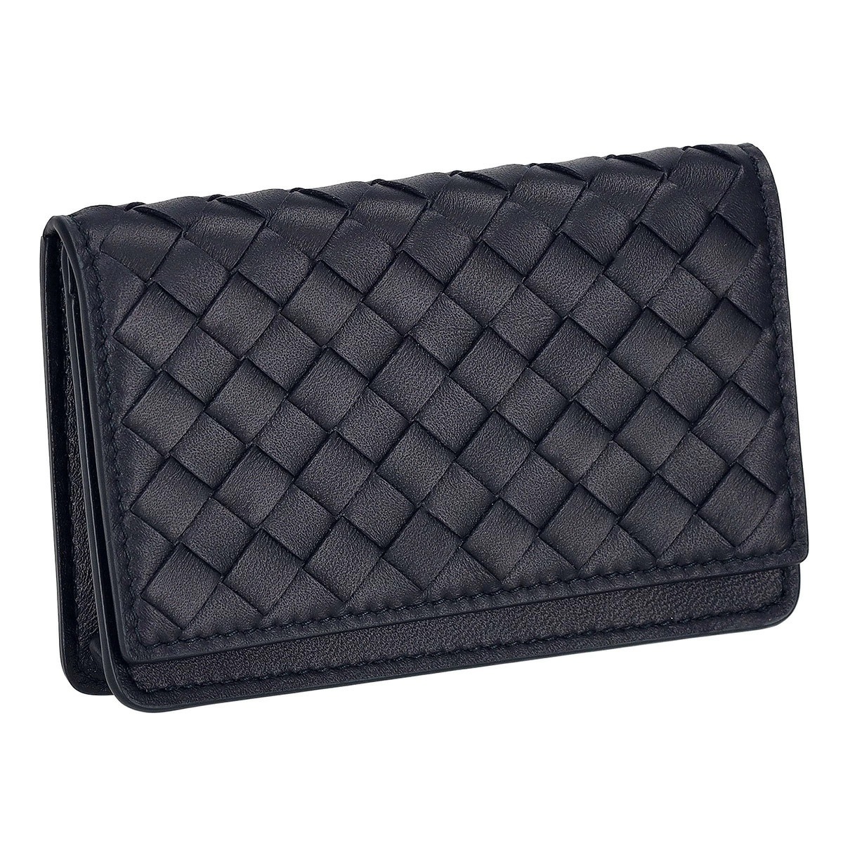 BOTTEGA VENETA 174646-V3UN1-4045 INTRECCIATO ボッテガヴェネタ イントレチャート カードケース ラムスキンレザー ネイビー