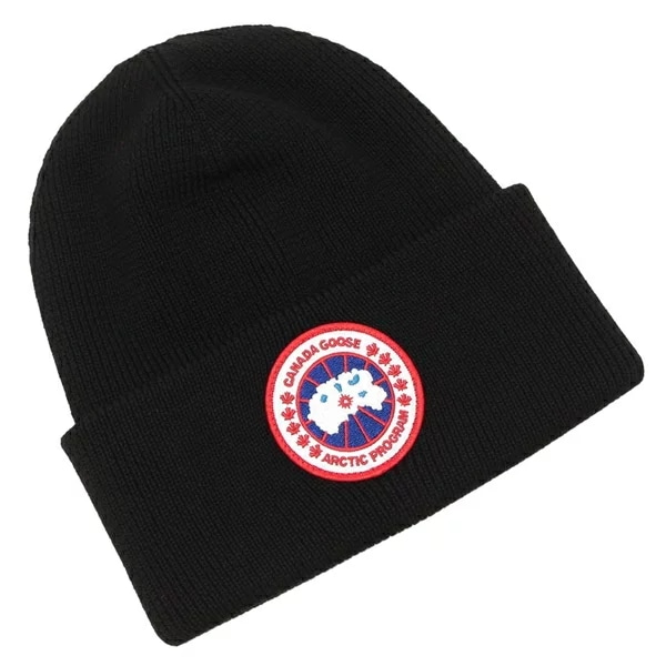 帽子 アークティック トック ロゴ入りウールニット帽 ブラック メンズ レディース ARCTIC TOQUE CANADA GOOSE 6936M 61