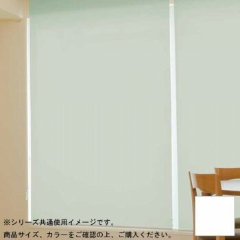 タチカワ ファーステージ ロールスクリーン オフホワイト 幅50x高さ150cm プルコード式 TR-1001 スノー