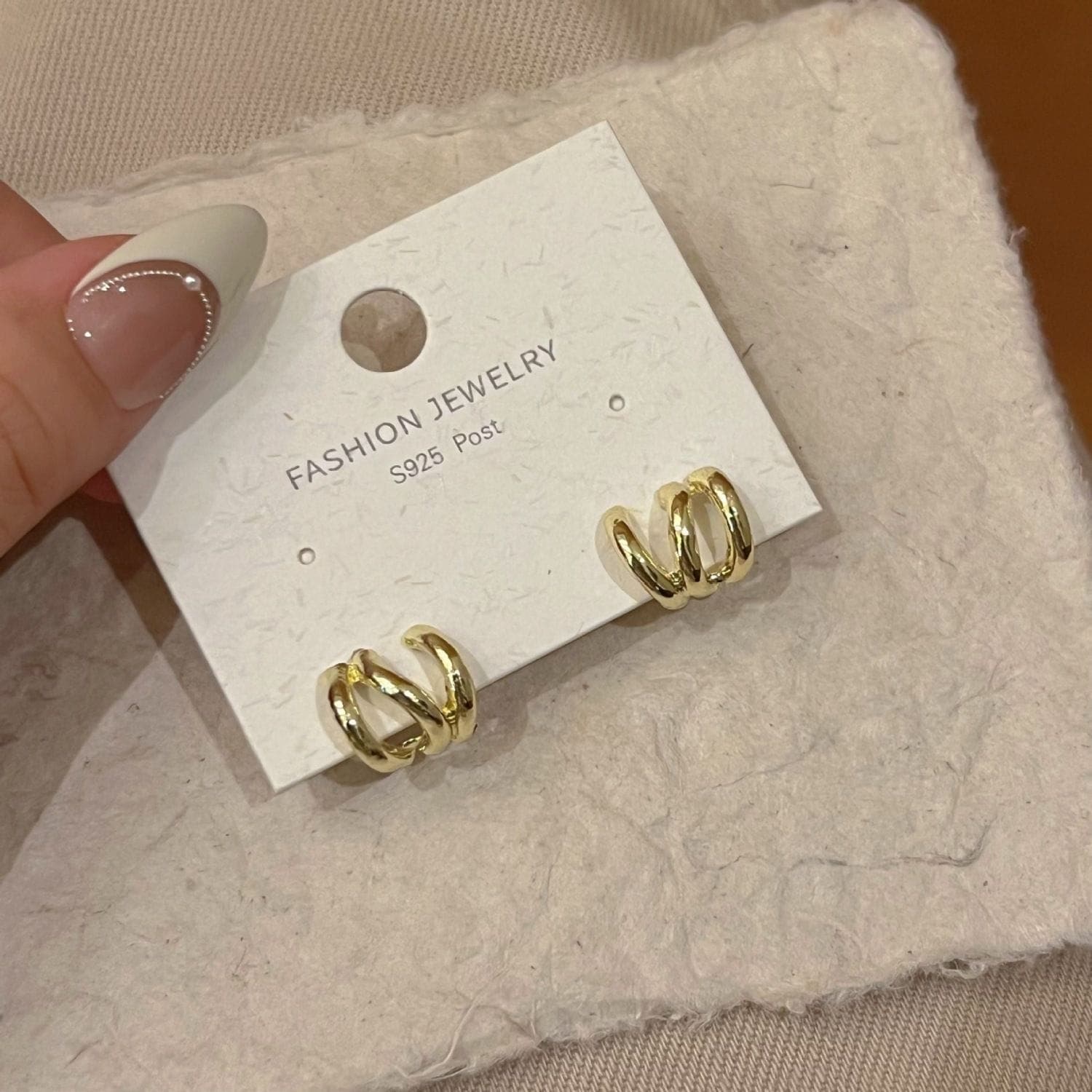 10psc韓国の新型気質フランス高級銀針デザインピアス