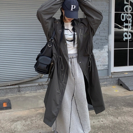 (Unisex) Long trench jumper