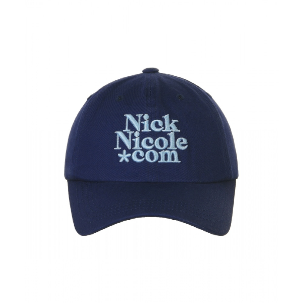 NICK&NICOLE NN ドットコムシグネチャーボールキャップ_ネイビースカイブルー