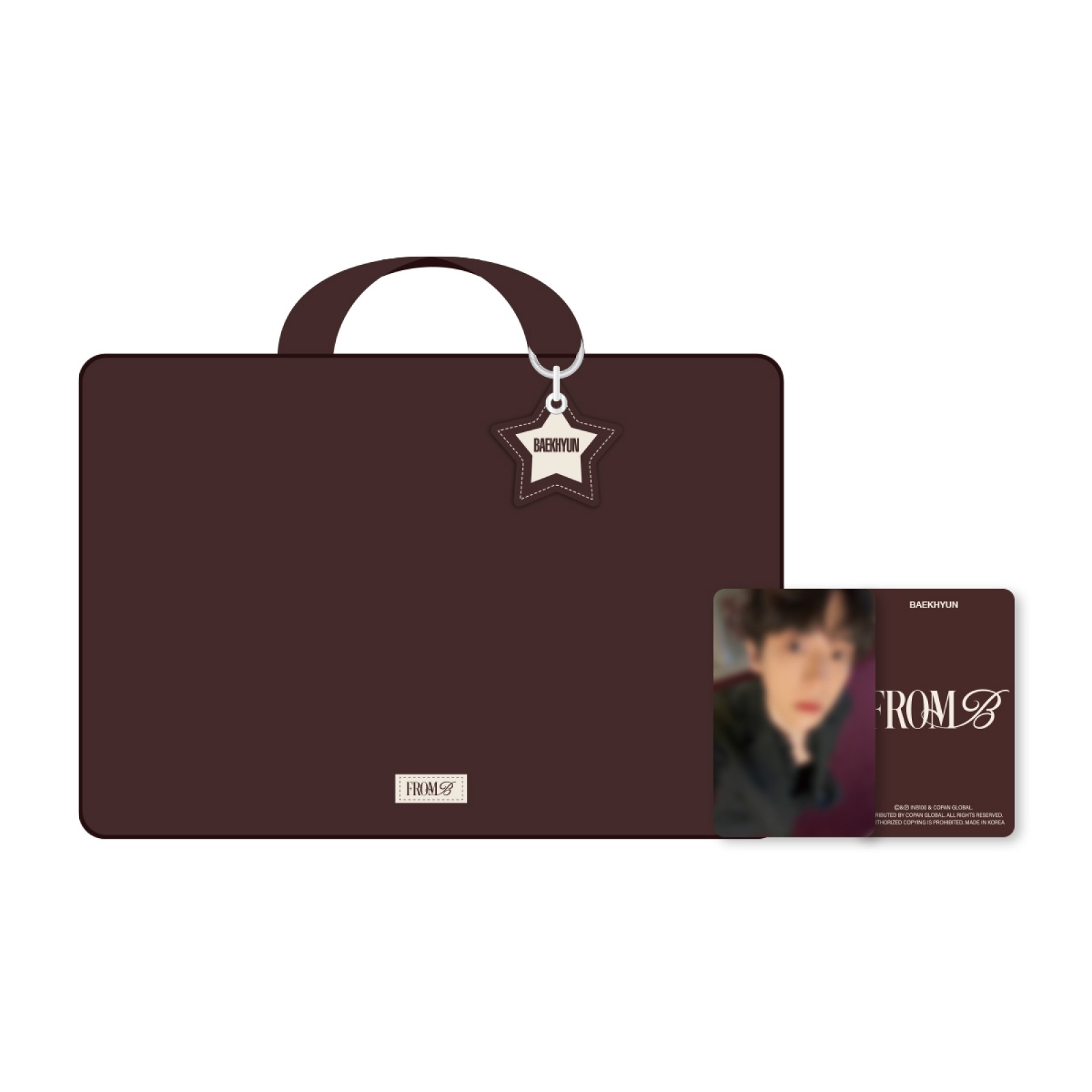 EXO BAEKHYUN TRAVEL POUCH + KEYRING - PHOTOBOOK WITH BAEKHYUN [FROM B]