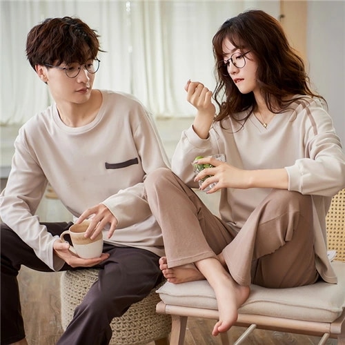 ペアパジャマ カップル ペア ルームウェア 結婚祝い プレゼント カップル ペア パジャマ 冬 ギフト 上下 セット 部屋着 パジャマ ペア 長袖 ペアルック カップル おそろい プレゼント メンズパジャマ