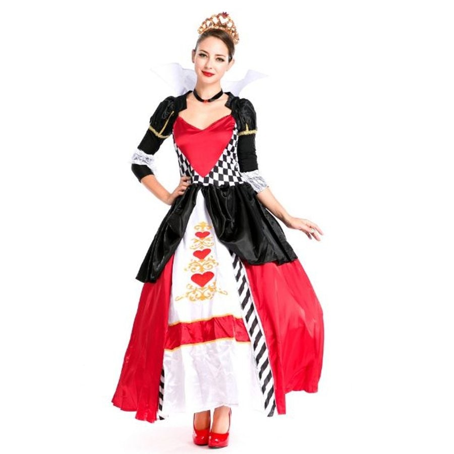 ハートの女王 コスプレ 衣装 アリス 赤の女王 コスチューム(ワイヤー無し)