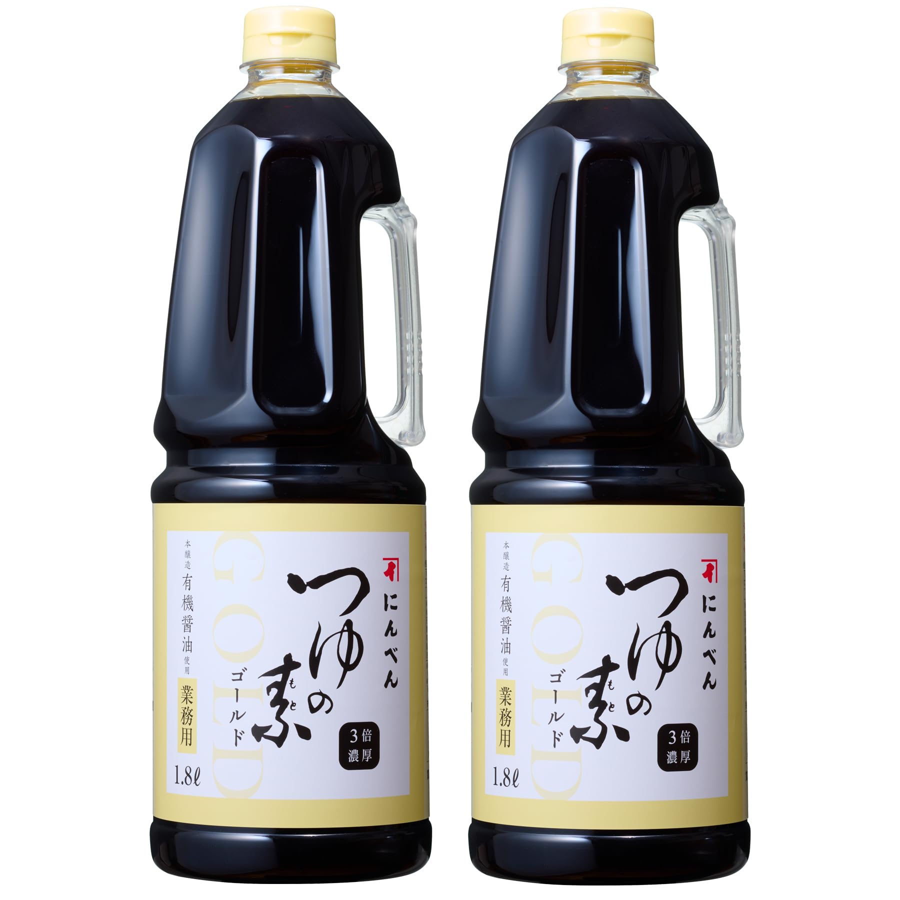 にんべん (業務用) つゆの素ゴールド (かつお節 昆布 めんつゆ) 1699年創業 鰹節・だし専門店のにんべん (3倍濃厚) 1.8L×2本