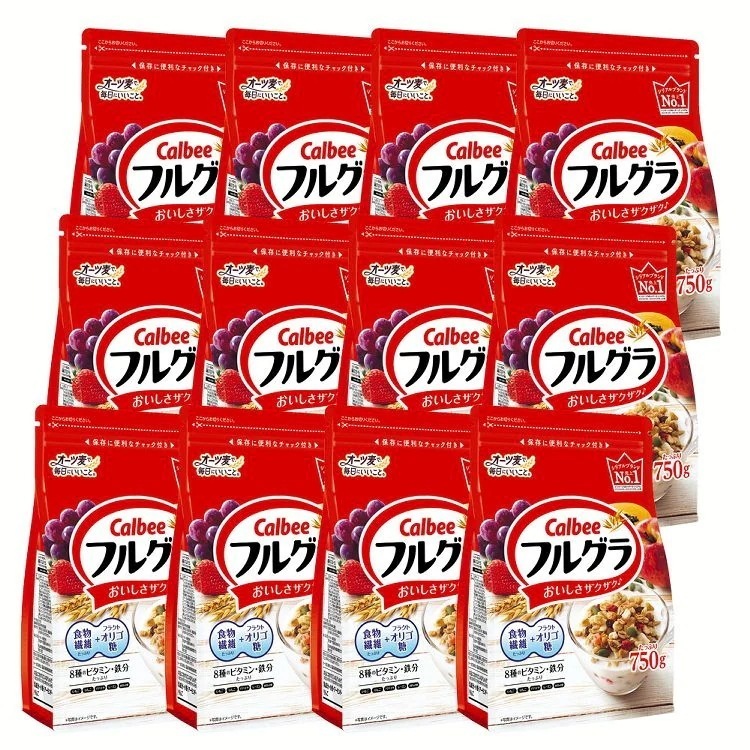 シリアル グラノーラ Calbee フルグラ 750g 12袋セット カルビー (D) メガ割