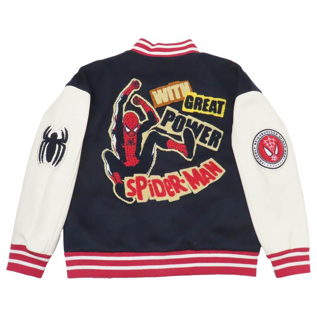 スパイダーマン アウター レディース スタジャン グレートパワー L MARVEL キャラクター