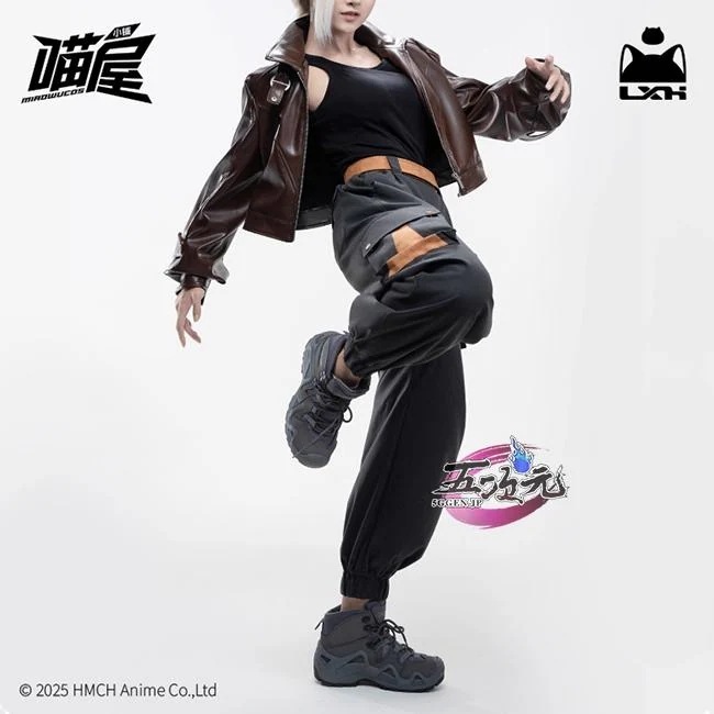 「新品・即納可能」 【大人気N0.1】　羅小黒戦記2　ロシャオヘイセンキ　ルーイエ　レザーコートver　コスプレ　衣装　ins大人気 ウィッグ　髙!品!質