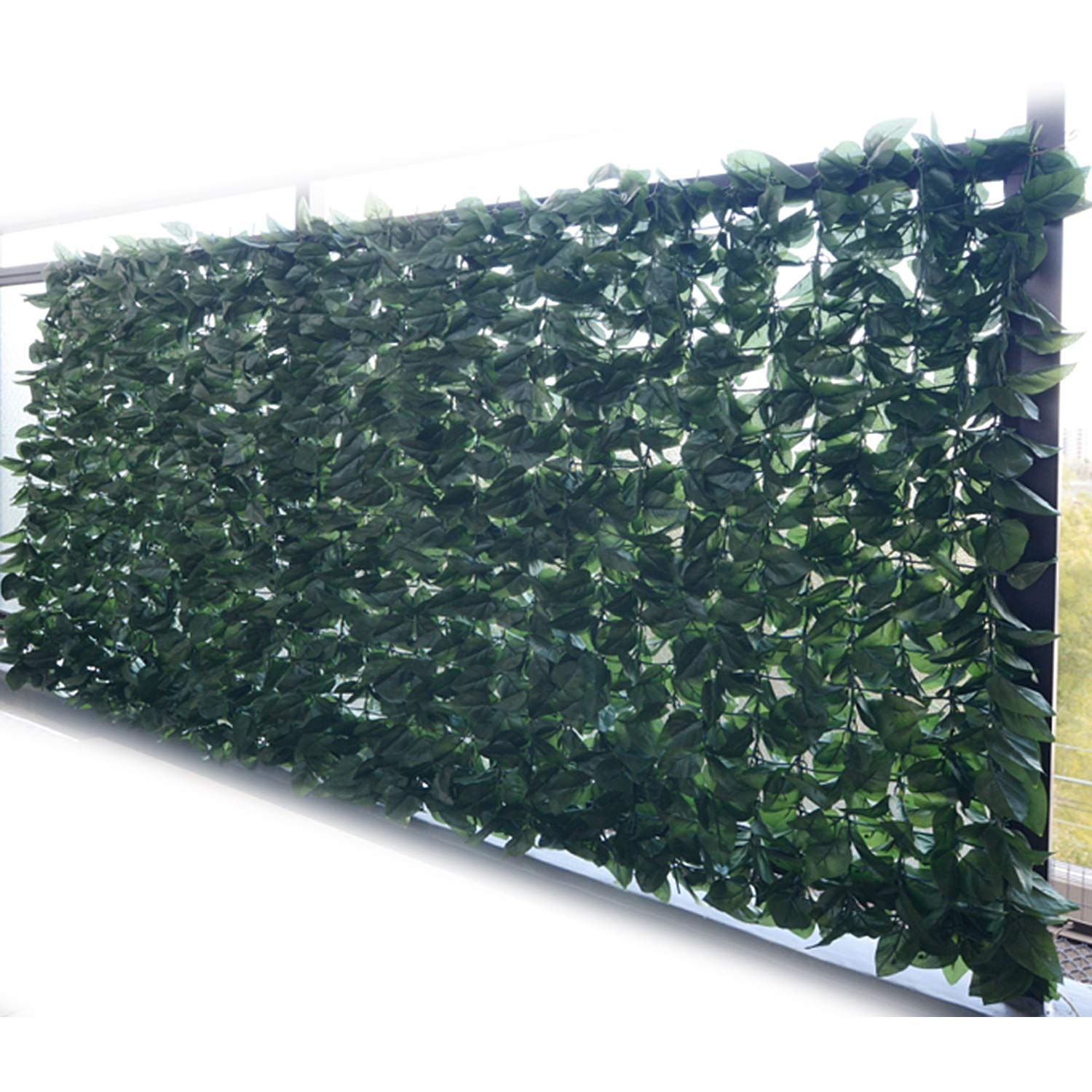 グリーンフェンス リーフラティス 約100×200cm 4台セットダブルリーフタイプ フォレストグリーン/ハードネット