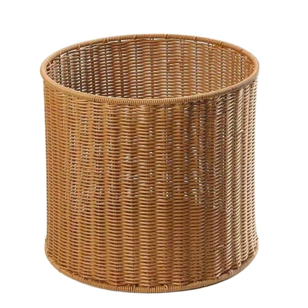 Sefoemutゴミ箱 おしゃれ ダストボックス ラタン ごみ箱 籐 垃圾桶 収納 かご スリム シンプル 編まれた フタなし 大口径 プラスチック バケット 大容量 廃棄物 紙 缶 洗濯物 植物 ゴ