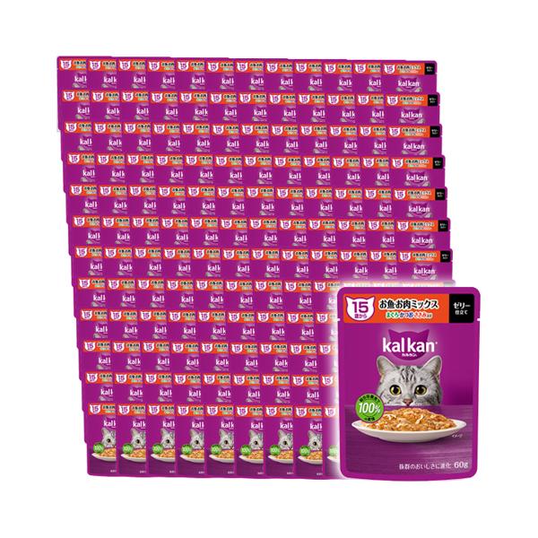 120個セット カルカン パウチ 15歳から お魚・お肉ミックス