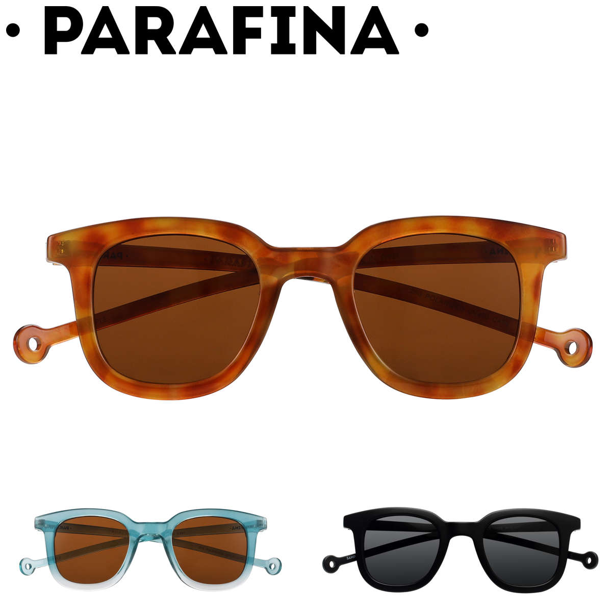 サングラス PARAFINA CAUCE リサイクル素材 カラーレンズ メガネ 軽量 フレーム 眼鏡 めがね ファッショングラス UVカット 男女兼用 紫外線カット 度なし 偏光レンズ