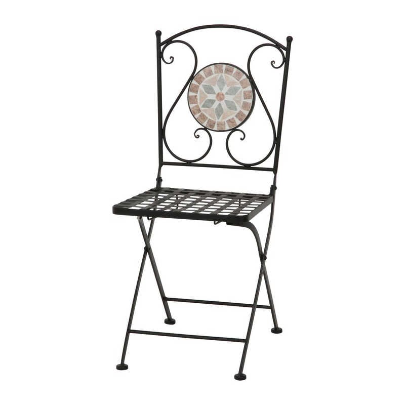 不二貿易　モザイクチェアー US221362 花柄　10658