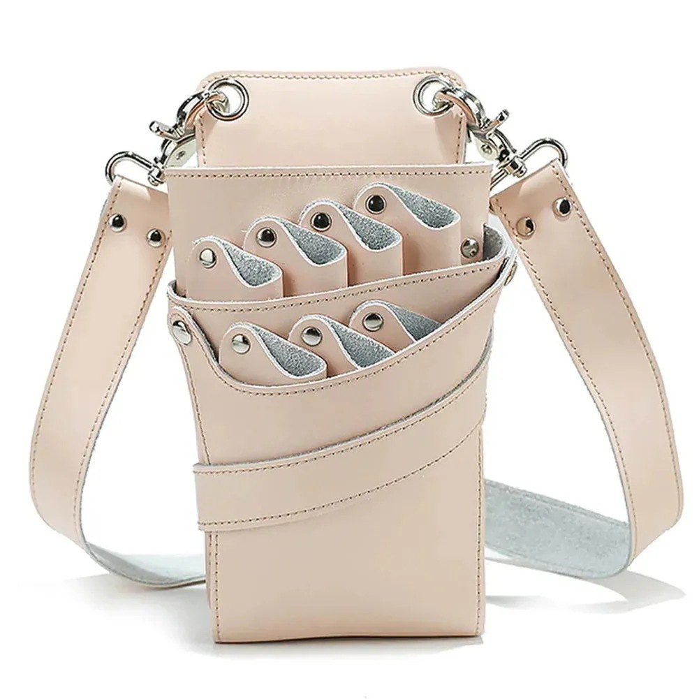 期間のキャンペーンシザーケース 美容師 トリマー 7丁 はさみ 櫛 収納 サロン 家庭用 ショルダーバッグ 本革151