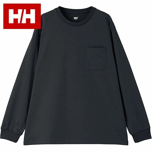 ロングスリーブHHロゴセイルティー [HH32466-K] L/S HH Logo Sail Tee メンズ トップス 長袖Tシャツ 速乾 UVカット ブラック