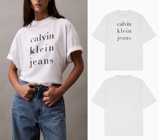 Womens CKJ Logo T-Shirt (47B827G)