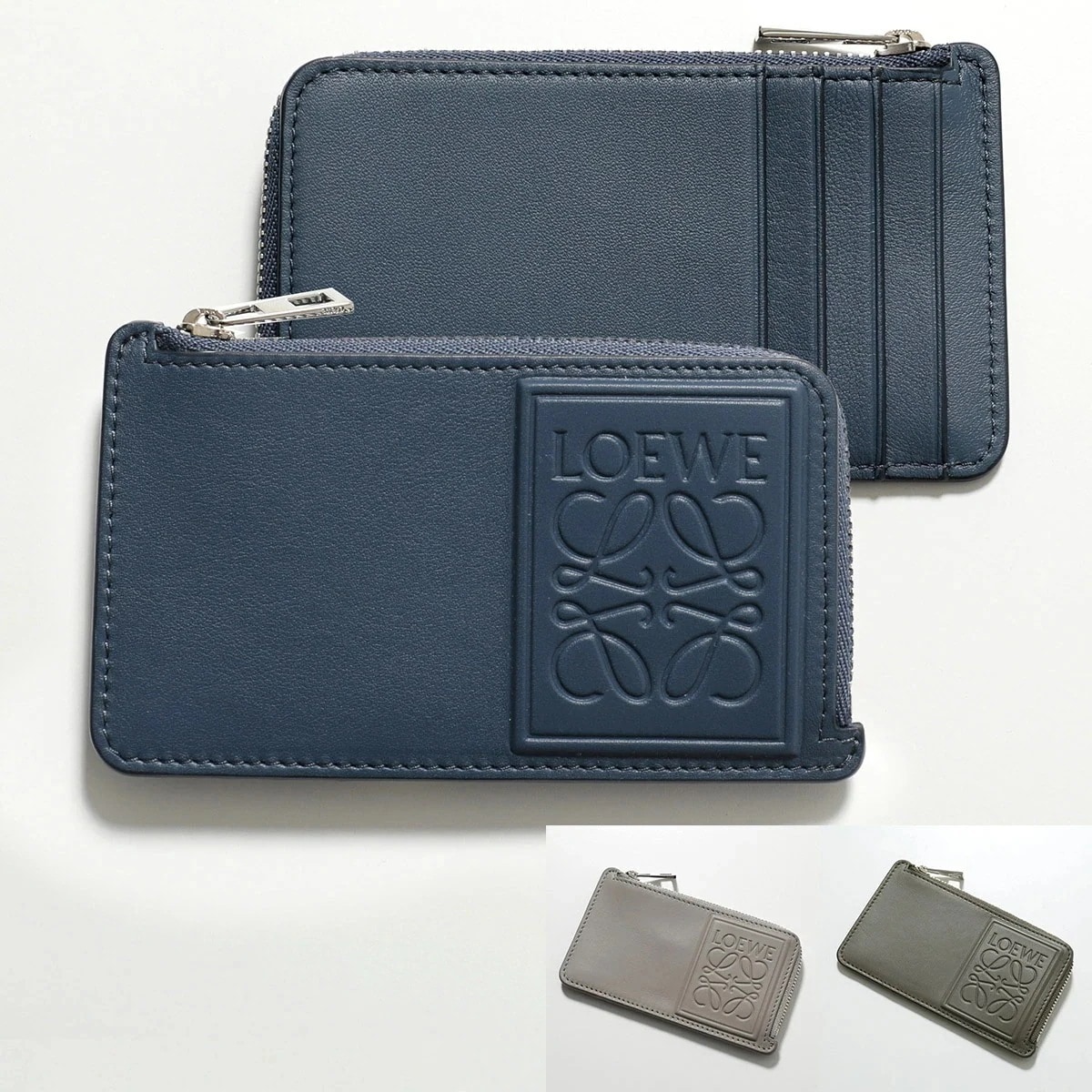 LOEWE ロエベ コインケース カードケース C565Z40X03 C565Z40X05 メンズ サテンカーフ アナグラム レザー フラグメントケース 小銭入れ カラー6色