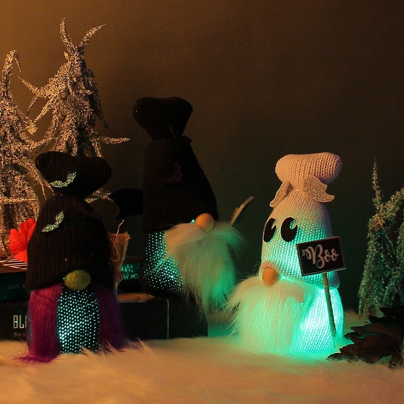 愛の国境を越えたハロウィーン ルドルフ人形装飾品クリエイティブ発光老人人形ゴースト フェスティバル パーティー装飾小道具