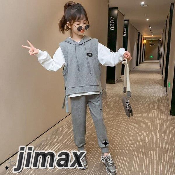 ジャージ キッズ 女子 上下 長袖 春秋 秋着 ジュニア 3点セット 子供服 セットアップ Tシャツ 長ズボン トレーナー スポーツウェア 運動着 可愛い おしゃれ 新品 ホワイトデー