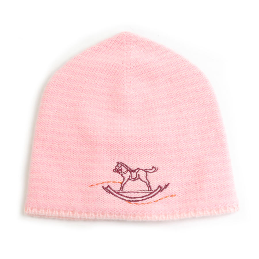 エルメス HERMES ニットキャップ カシミヤ ピンク キッズ e59660m